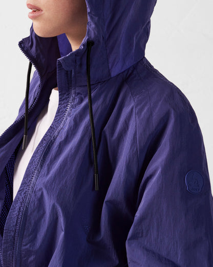 Blouson coupe-vent léger à capuche Bleu mystique Alize