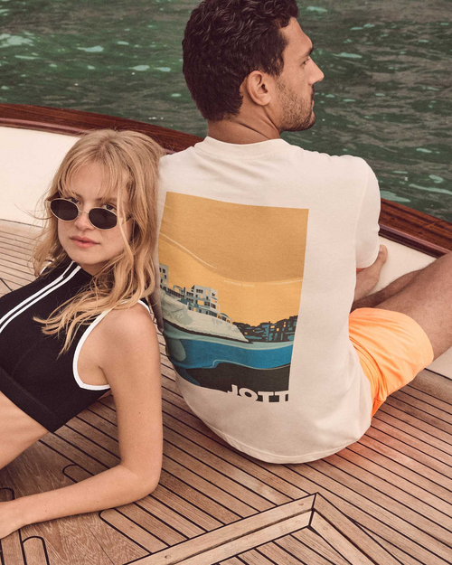 T-shirt col rond en coton Sable Espar