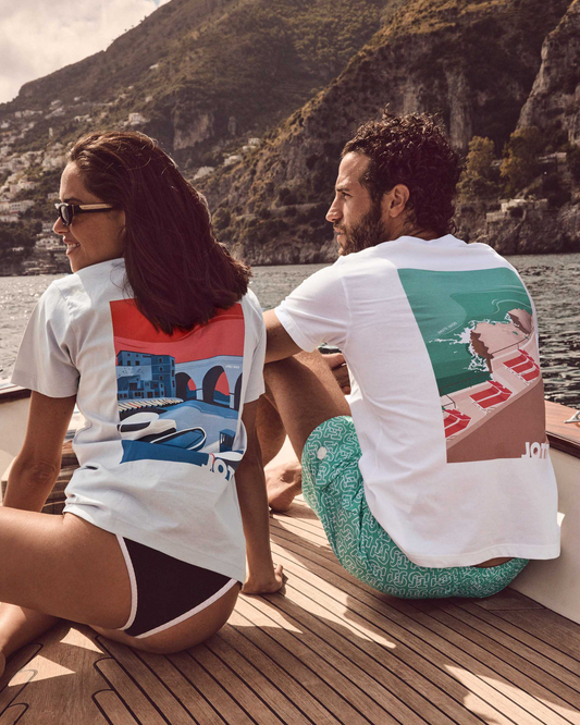 T-shirt col rond en coton Blanc Espar