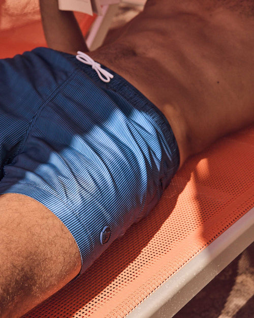 Maillot de bain Stripe marine/Bleu jeans Niolon stripe
