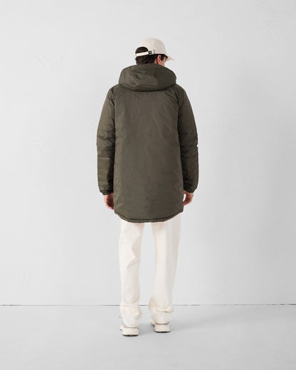 Doudoune longue réversible Army/rouge feu Assen