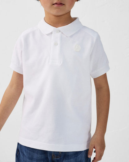 Polo enfant en coton Blanc Ciro