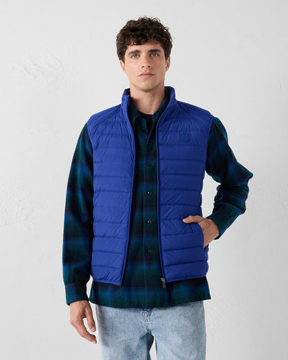 Doudoune sans manches stretch Bleu cobalt Arafo