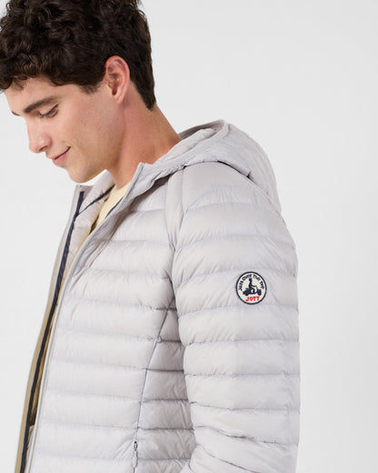Doudoune légère à capuche Gris glace Nico