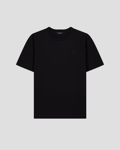 T-shirt col rond en coton Noir Narong