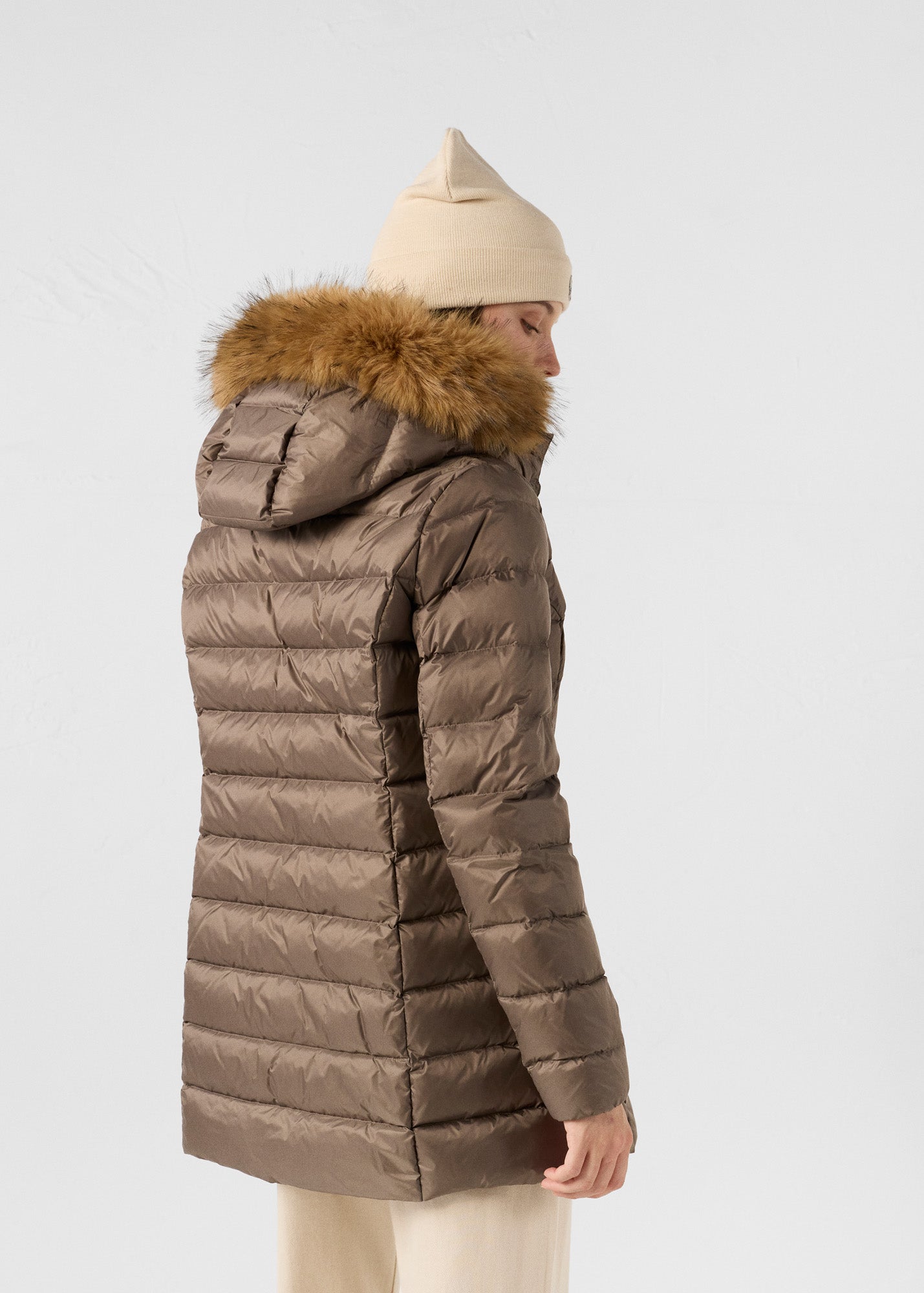 Doudoune mi-longue Grand Froid Taupe Perle