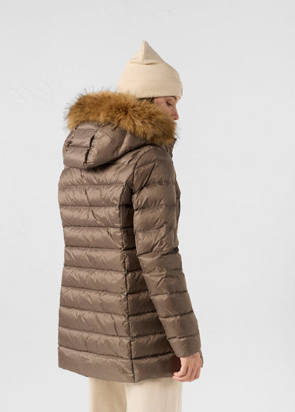 Doudoune mi-longue Grand Froid Taupe Perle