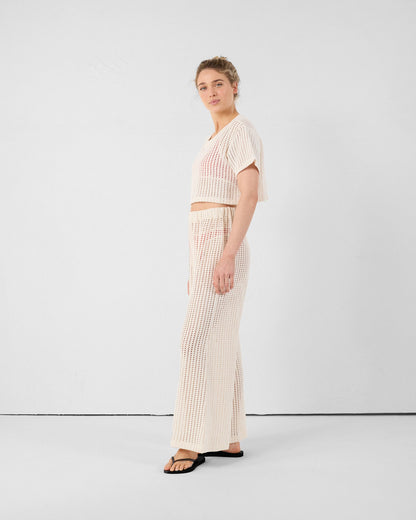 Pantalon en maille de coton Naturel Virginia