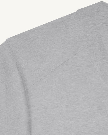 T-shirt col rond femme en coton Gris chiné Angel