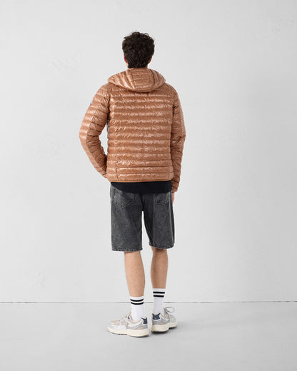 Doudoune légère à capuche Sucre roux Nico shiny