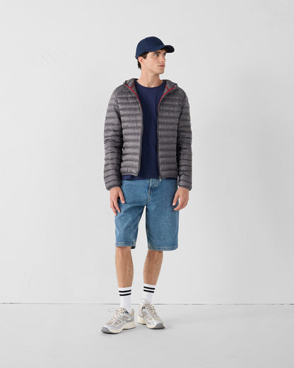 Doudoune légère à capuche Anthracite Nico