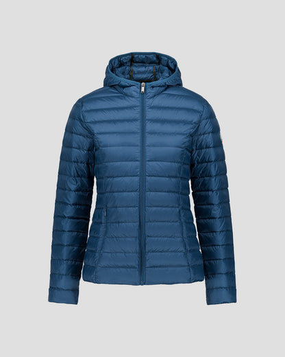 Doudoune légère à capuche Bleu jeans Cloe