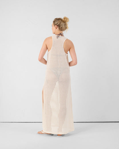 Robe longue en maille de coton Naturel Euginia