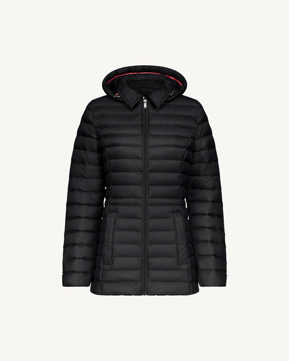 Doudoune à capuche mi-longue Noir Nour 2.0