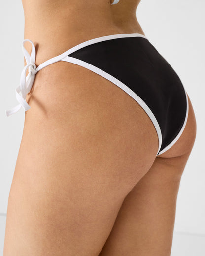 Bas de maillot de bain brésilien Noir/blanc Maddie bottom