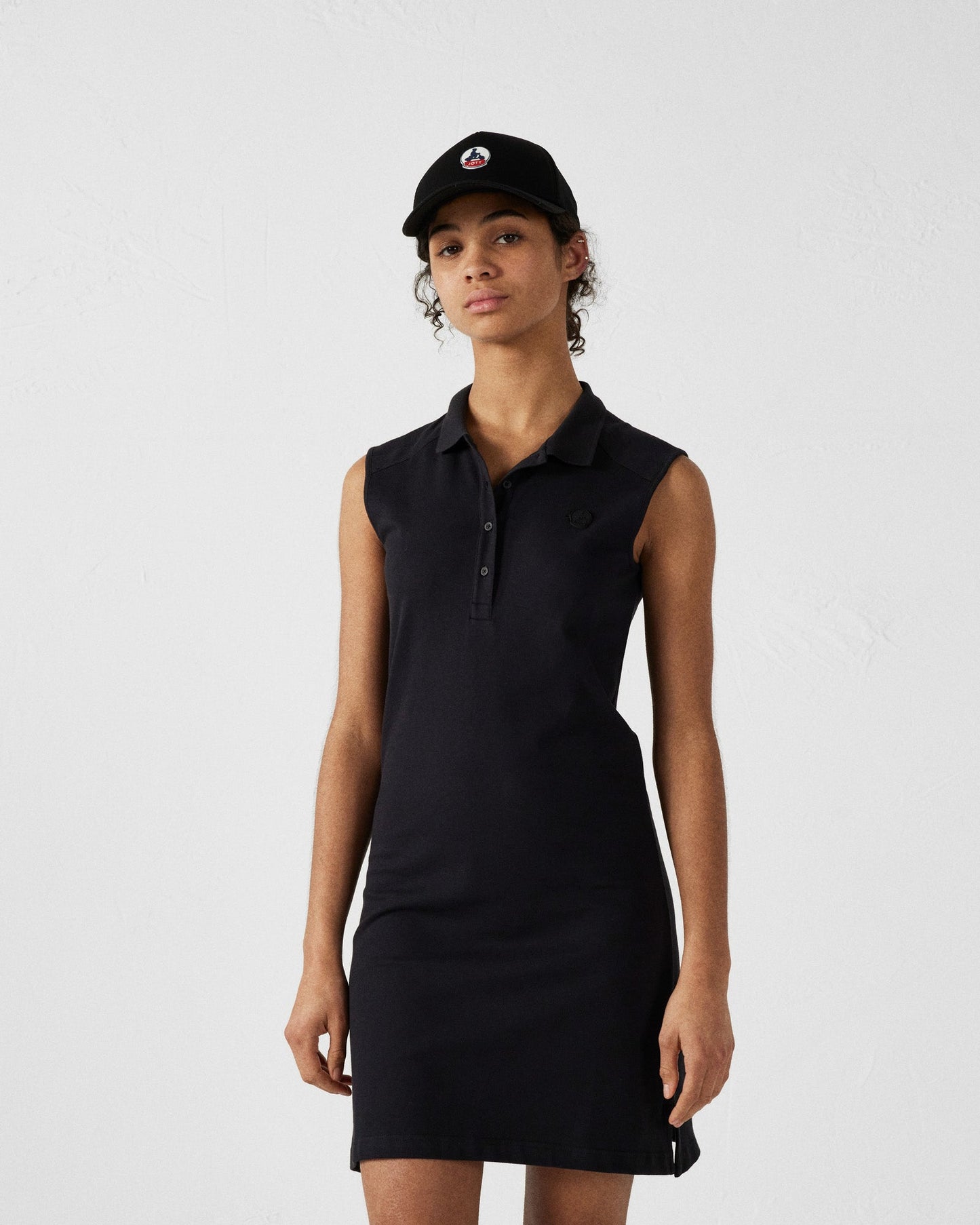 Robe polo sans manches Noir Tanger
