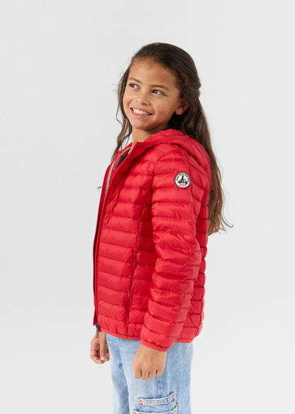 Doudoune légère à capuche enfant Rouge carmin Hugo