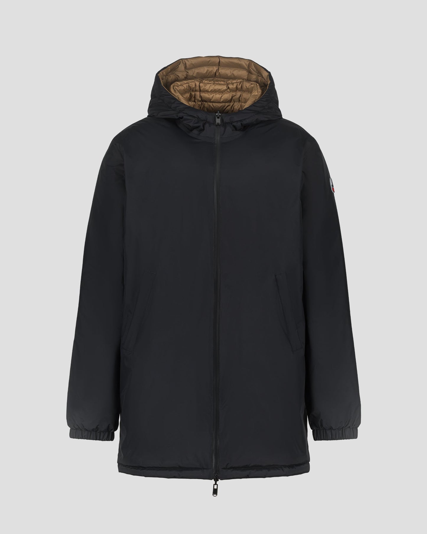 Doudoune longue ultralégère réversible Noir/Fauve Morrison