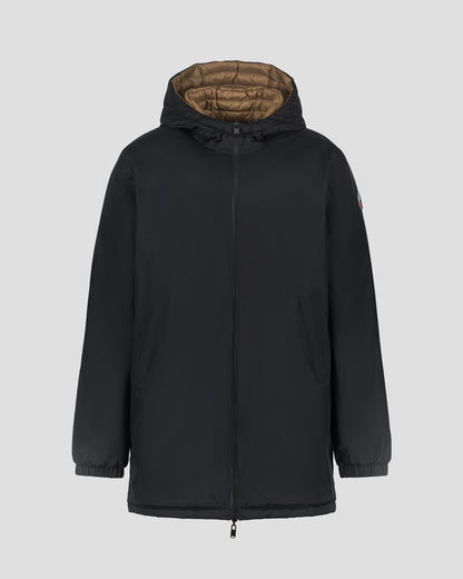 Doudoune longue ultralégère réversible Noir/Fauve Morrison