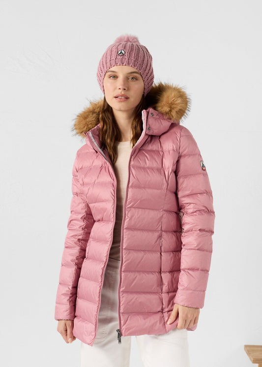 Doudoune mi-longue Grand Froid Rose antique Perle