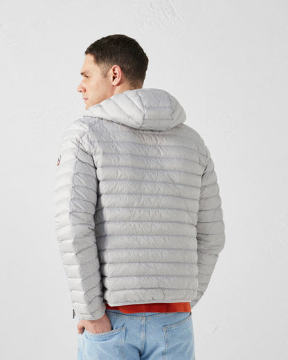 Doudoune légère à capuche Gris glace Nico