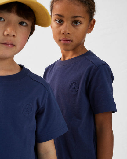 T-shirt col rond enfant en coton Marine Prado