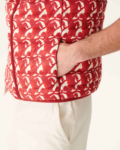 Doudoune sans manches Monogram rouge vif Tom