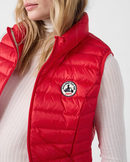 Doudoune légère sans manches Rouge carmin Seda
