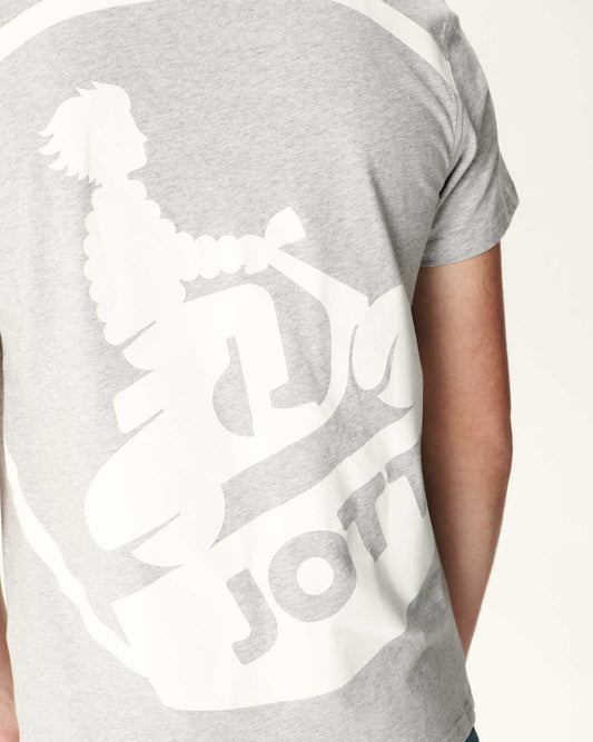 T-shirt mixte en coton biologique Gris chiné Pietro