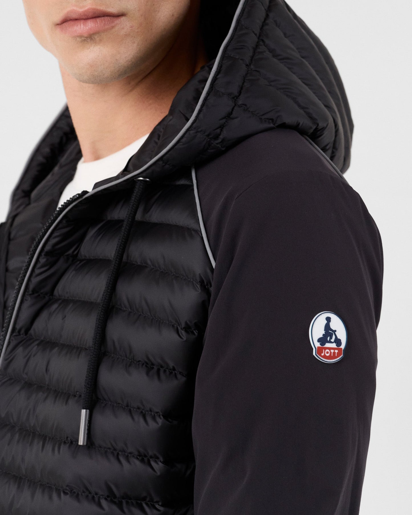 Doudoune bi-matière Noir Stride