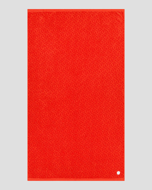 Serviette de plage en éponge Rouge feu Noam