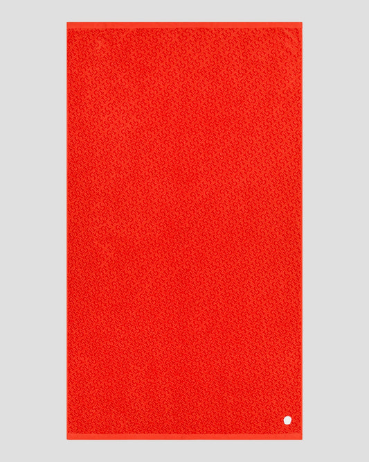 Serviette de plage en éponge Rouge feu Noam