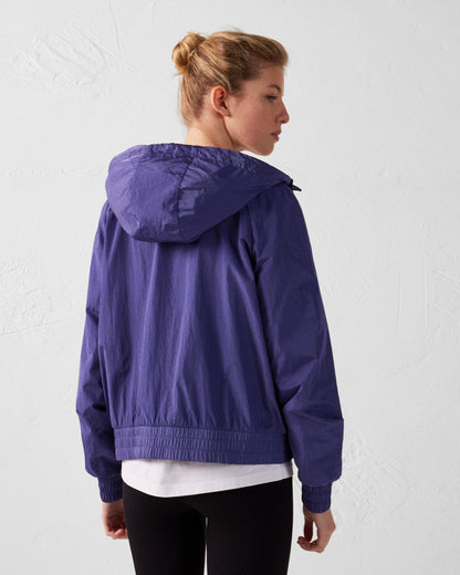 Blouson coupe-vent léger à capuche Bleu mystique Alize