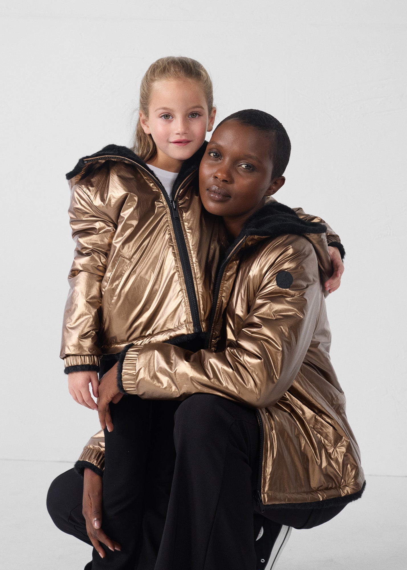 Doudoune fausse fourrure Noir Zora