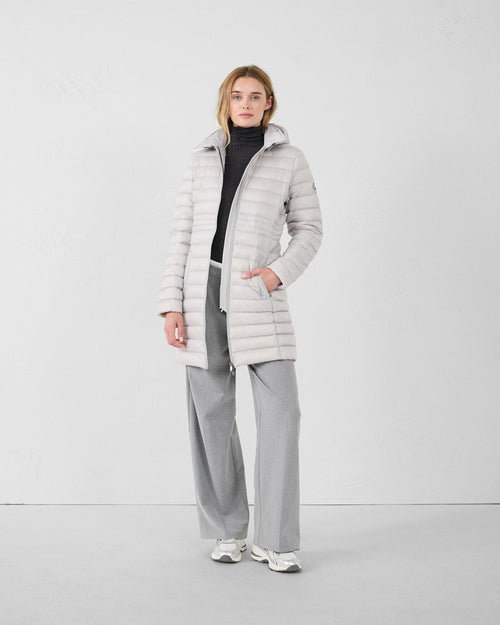 Doudoune longue à capuche Gris glace Vero 2.0