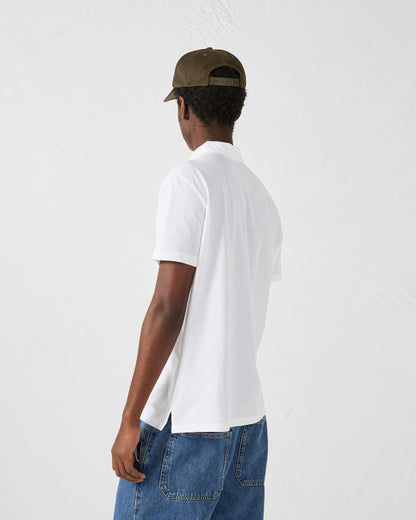 Polo en coton biologique Blanc Lavan