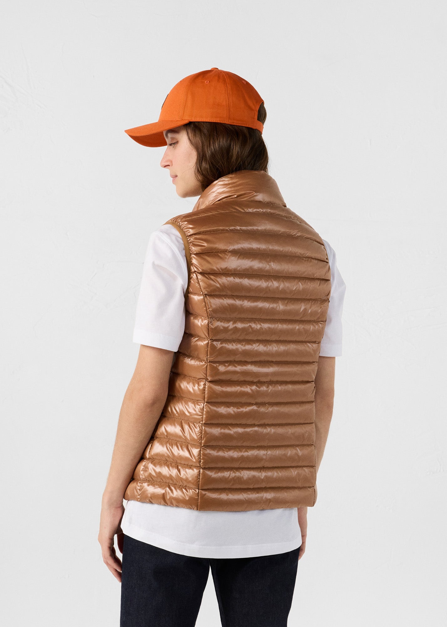 Doudoune légère sans manches Sucre roux Seda shiny