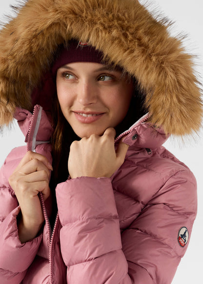 Doudoune à capuche Grand Froid Rose antique Luxe