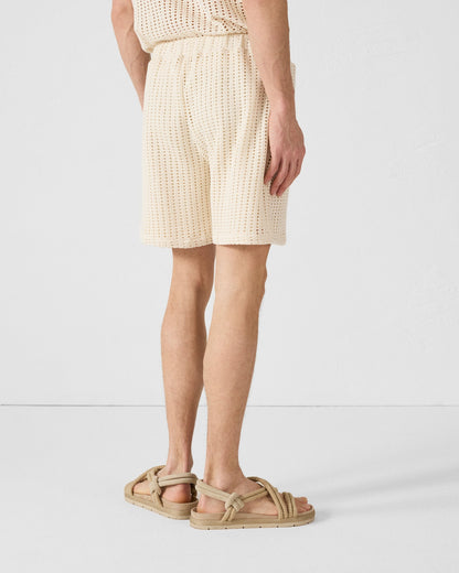 Short en maille de coton Naturel Vittorio