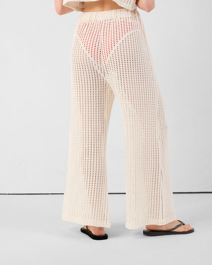 Pantalon en maille de coton Naturel Virginia