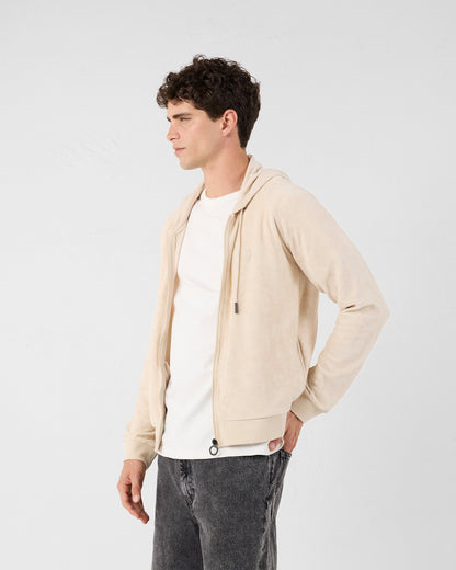 Veste zippée éponge à capuche Sable Mojave