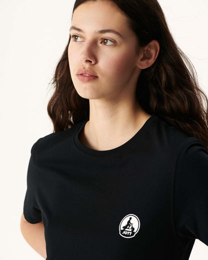 T-shirt mixte en coton biologique Noir Pietro