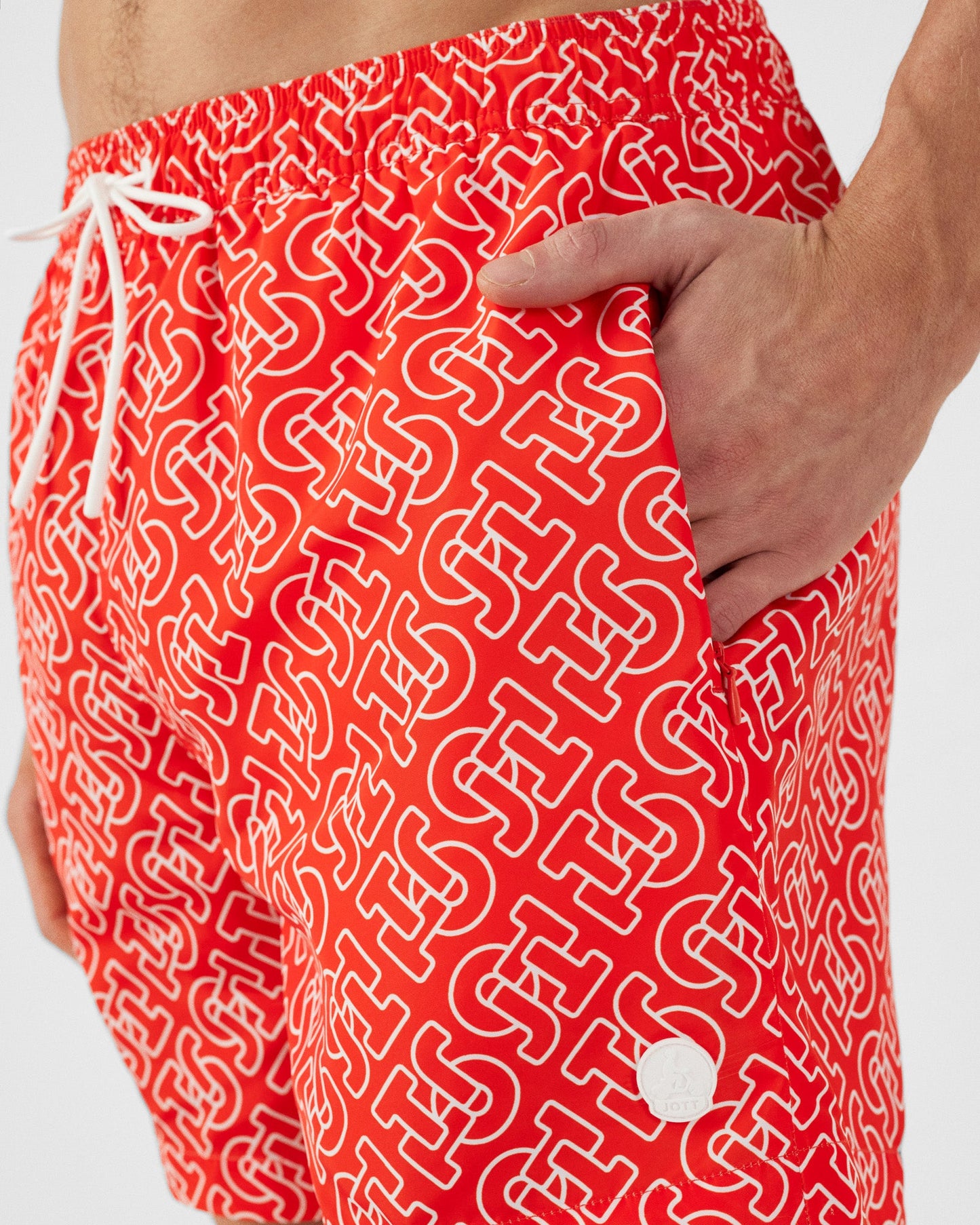 Maillot de bain Mono rouge feu Niolon monogram