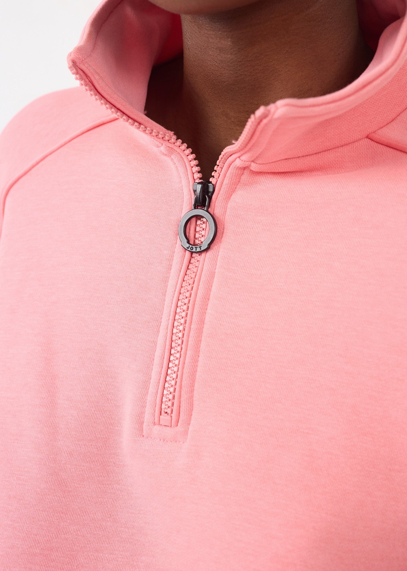Sweatshirt demi-zippé Vibrant pink Line