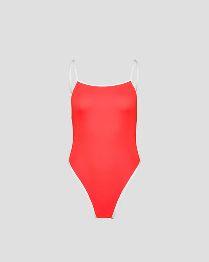 Maillot de bain une pièce Rouge feu Melina