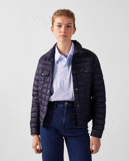 Doudoune courte esprit denim Marine Elise