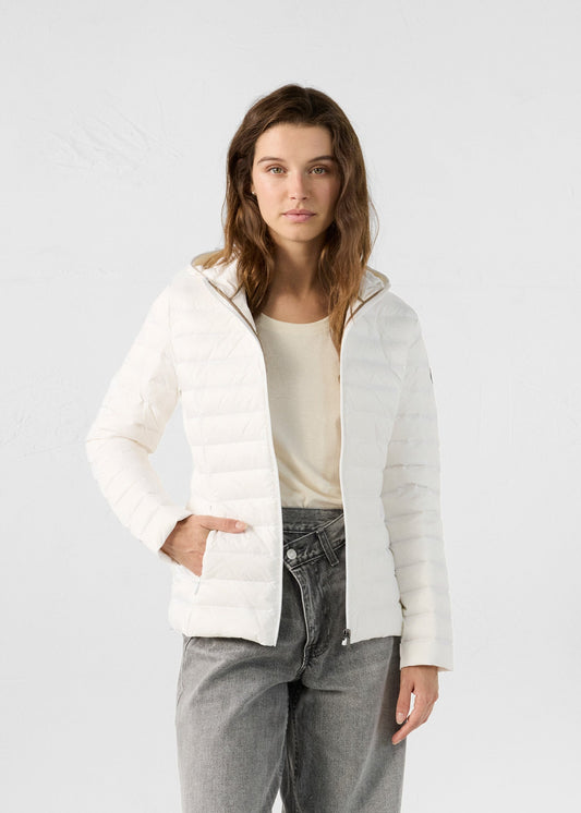 Doudoune légère à capuche Blanc Cloe