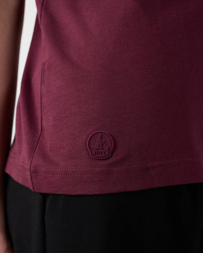 T-Shirt col V Cerise noire Sofy