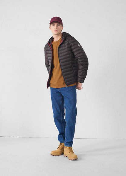 Doudoune légère à capuche Café noir Nico