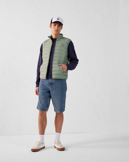 Doudoune sans manches stretch Vert minéral Arafo